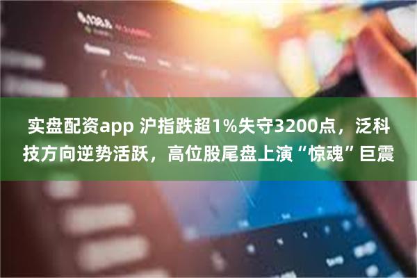 实盘配资app 沪指跌超1%失守3200点，泛科技方向逆势活跃，高位股尾盘上演“惊魂”巨震