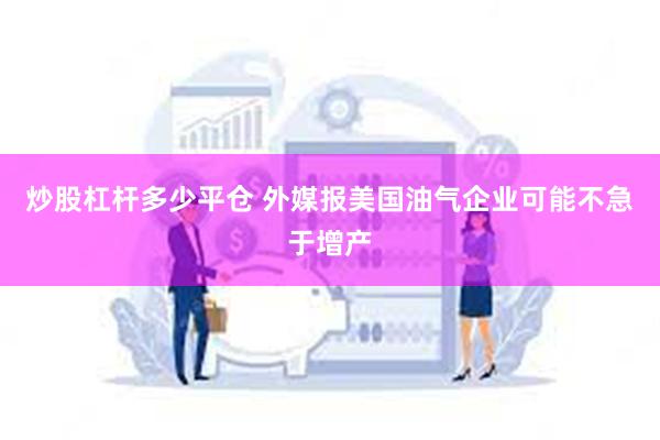 炒股杠杆多少平仓 外媒报美国油气企业可能不急于增产